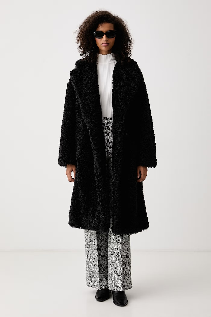 HUGO Пальто для женщин Malite-1 50570962 чёрный AW26