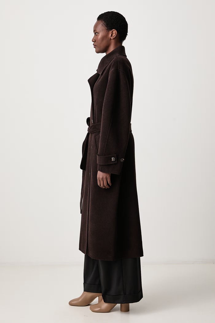 Cappotto da donna con lana JAMES Soeur MAN1153JAMES marrone