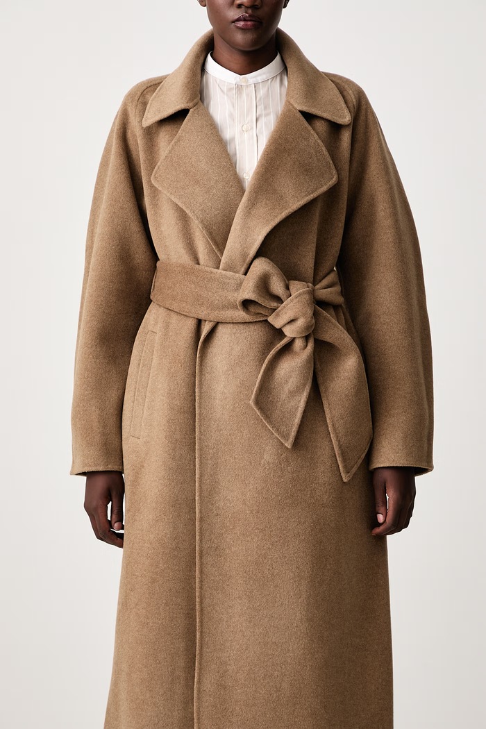 Cappotto da donna con misto cashmere HARVARD Soeur marrone MAN1097HARVARD