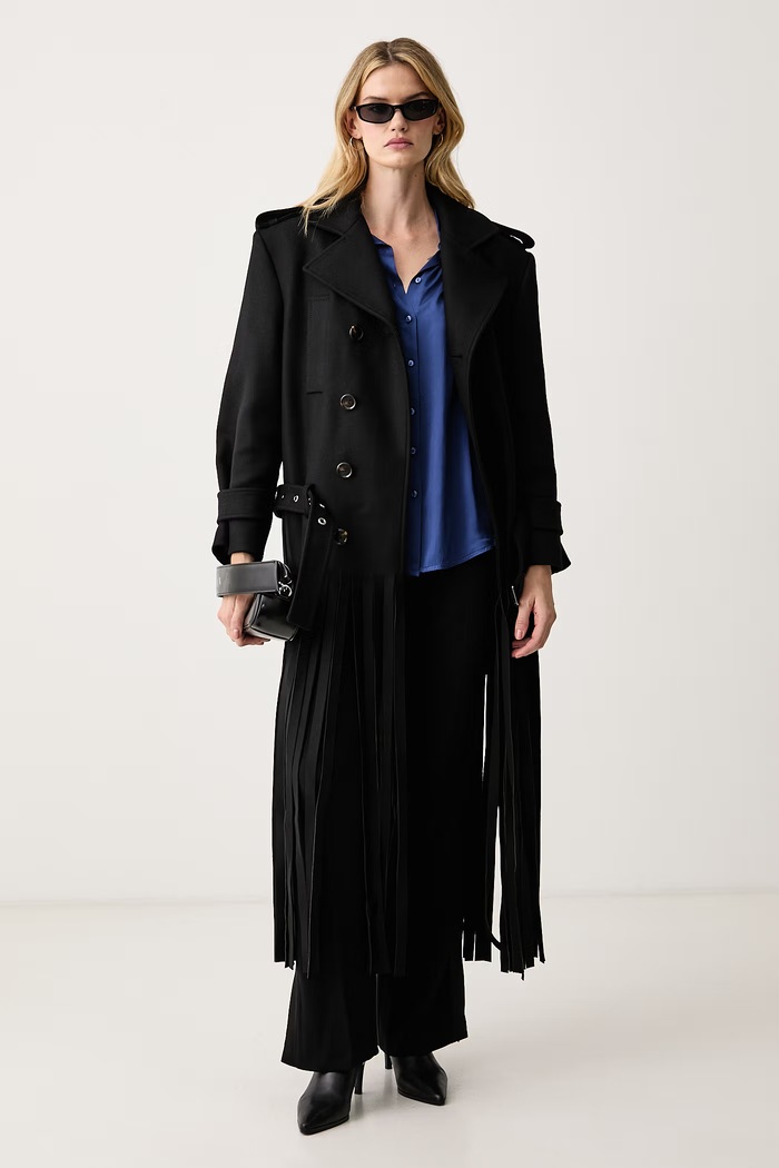 Pinko Kabát dámský s vlnou 107869.A3LA černá AW26