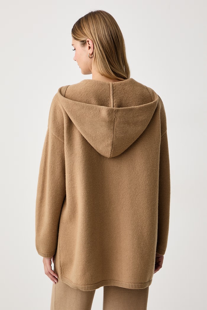 Odzież MM by Max Mara Kardigan damski wełniany MMLNOTIZIA 2626316018600 beżowy