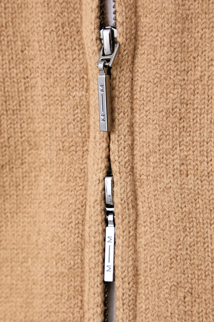 Kardigan damski wełniany MMLNOTIZIA MM by Max Mara beżowy 2626316018600