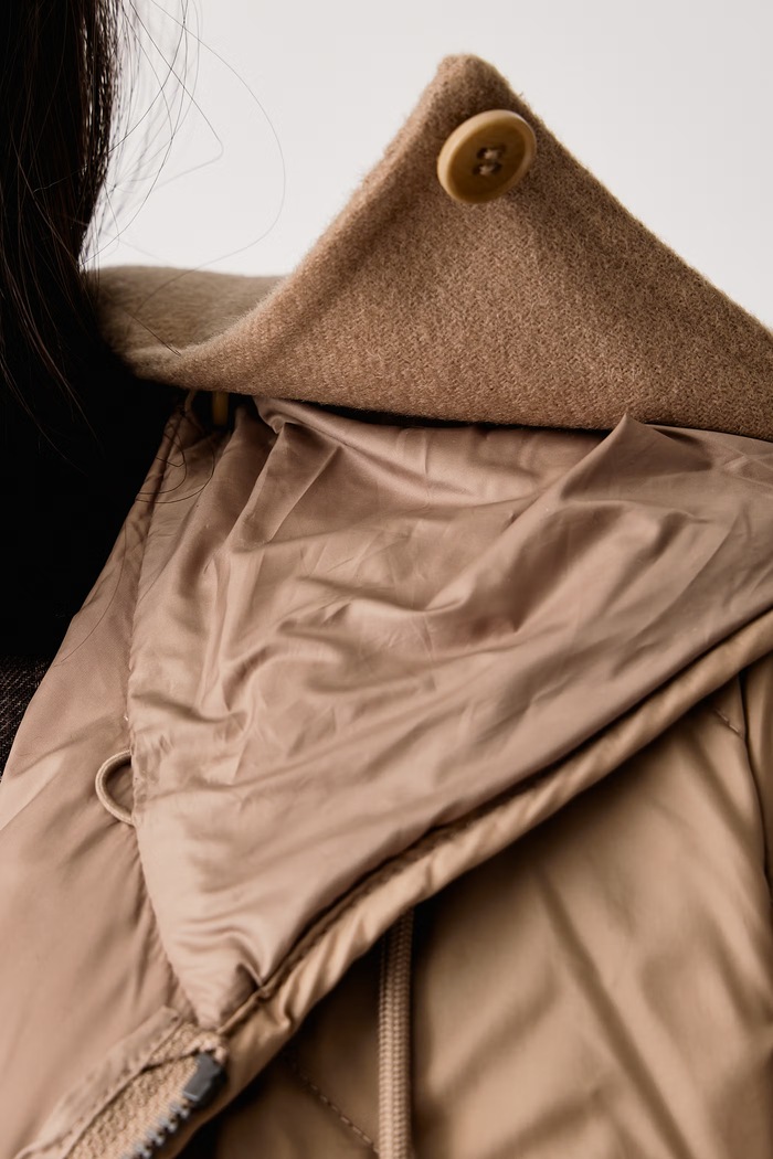 Kurtka puchowa damska WKDFIDATO Weekend Max Mara beżowy 2625496022600
