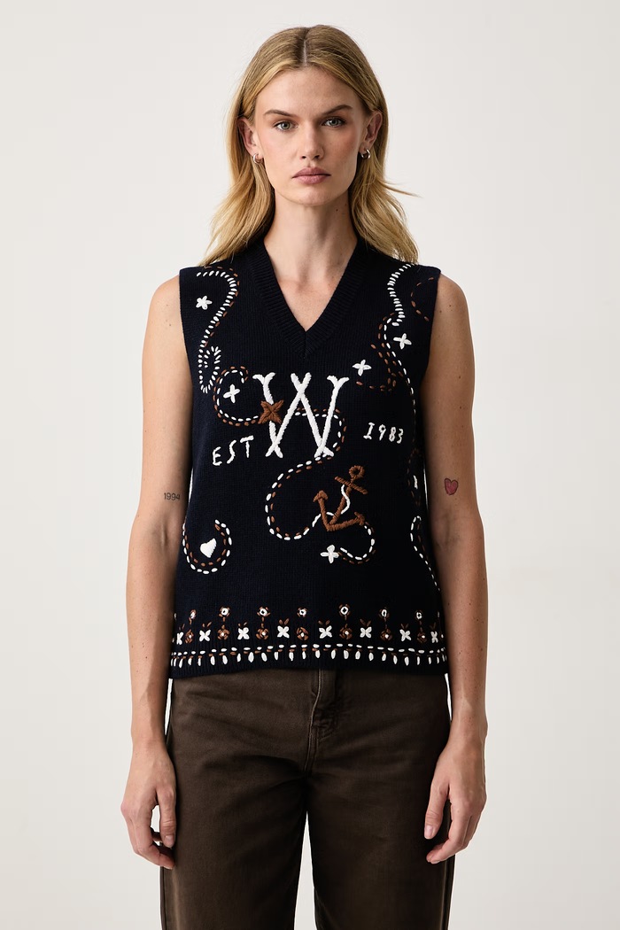 Weekend Max Mara Kamizelka damska wełniana WKDCACAO granatowy 2625356012600
