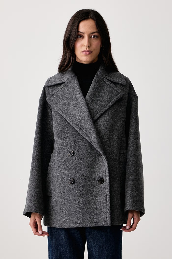 Weekend Max Mara Płaszcz damski wełniany WKDALPE szary 2625086032600