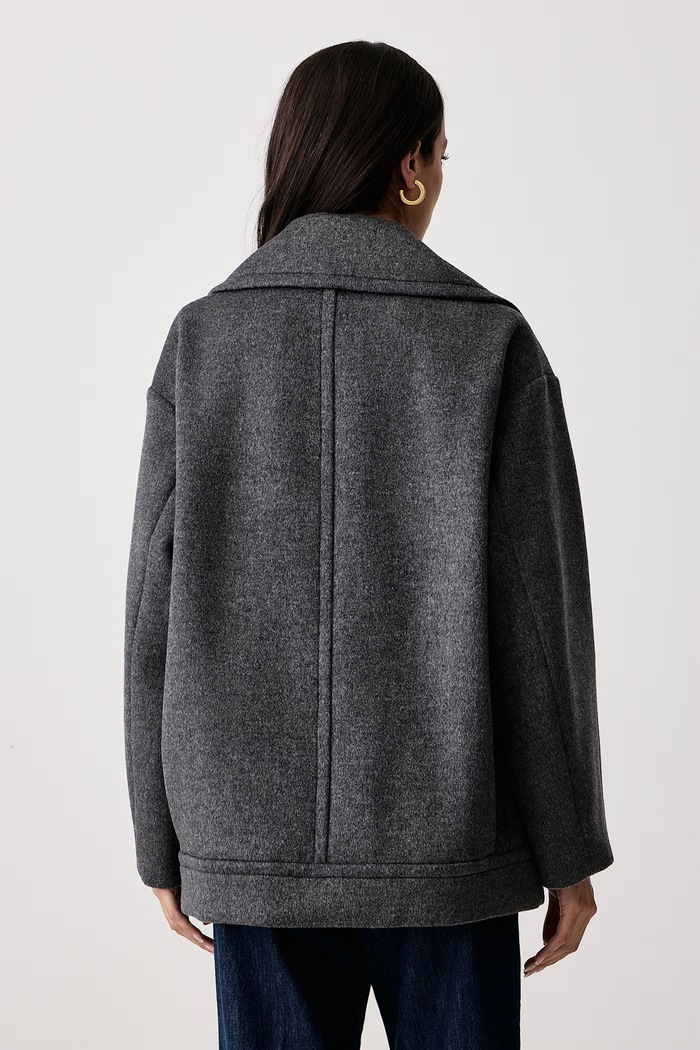 Odzież Weekend Max Mara Płaszcz damski wełniany WKDALPE 2625086032600 szary