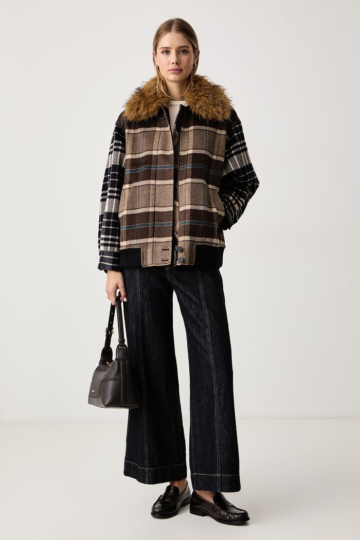 Weekend Max Mara Kurtka koszulowa damska wełniana WKDDIVINA 2625086022600 brązowy AW26