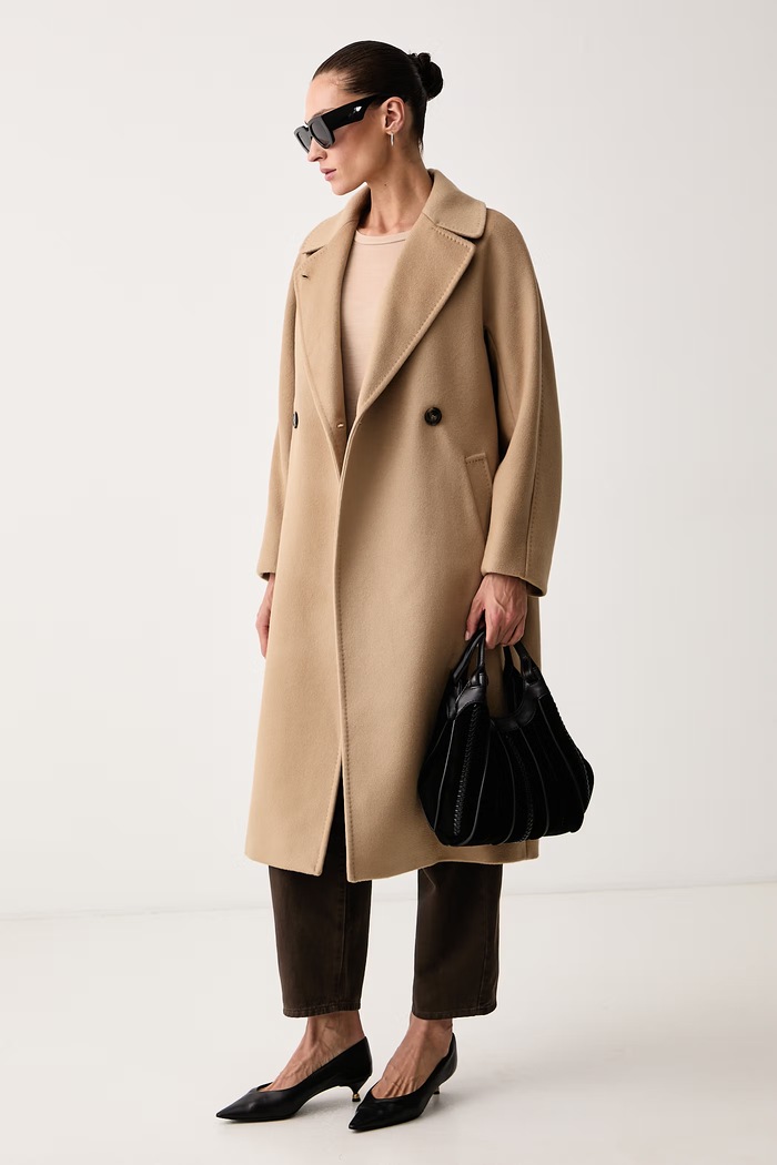 Weekend Max Mara Płaszcz damski wełniany WKDRESINA 2625016102600 beżowy AW26