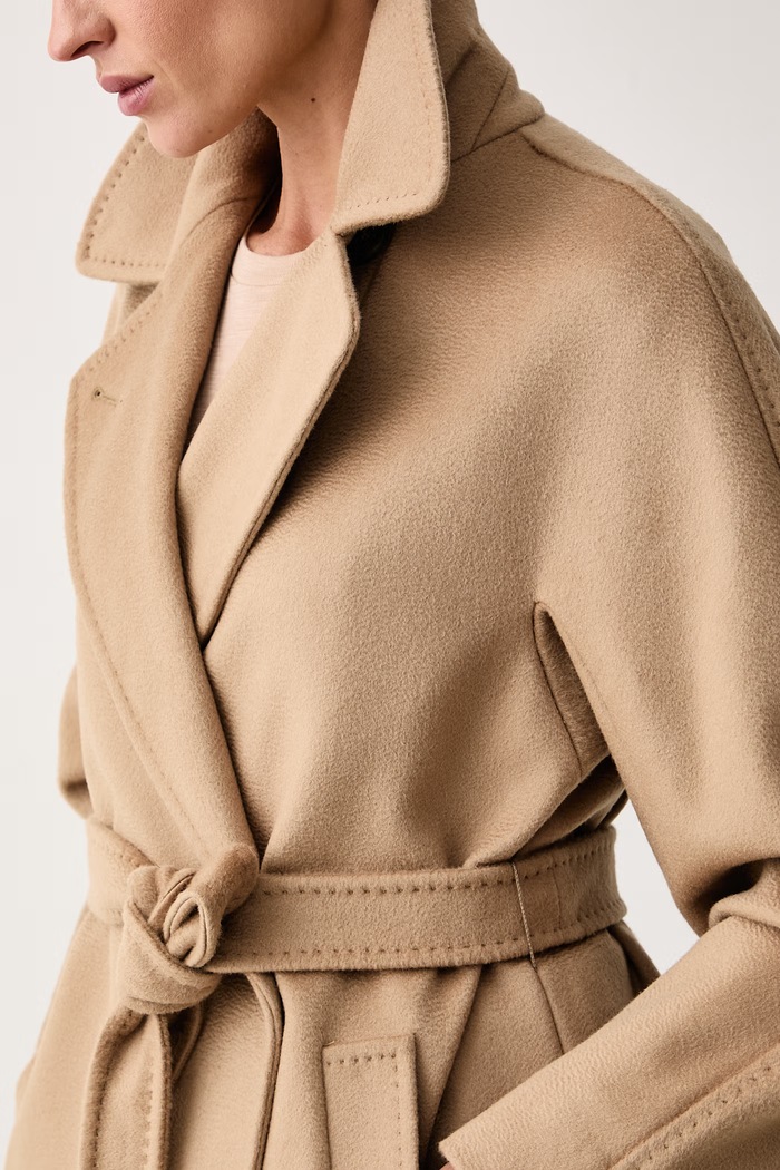 Płaszcz damski wełniany WKDRESINA Weekend Max Mara 2625016102600 beżowy