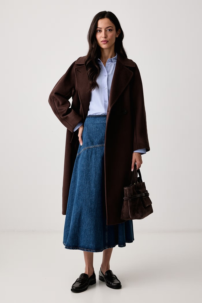 Weekend Max Mara Palton pentru femei din lână WKDRESINA 2625016102600 maro AW26