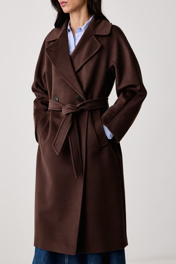 Palton pentru femei din lână WKDRESINA Weekend Max Mara 2625016102600 maro