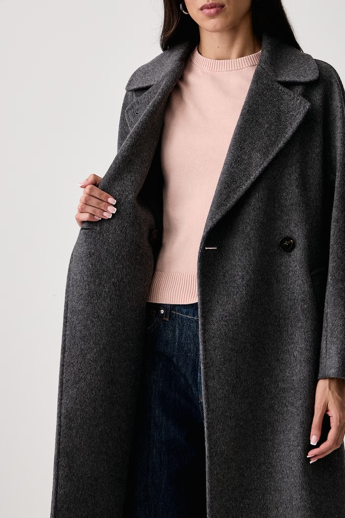 Palton pentru femei din lână WKDRESINA Weekend Max Mara gri 2625016102600