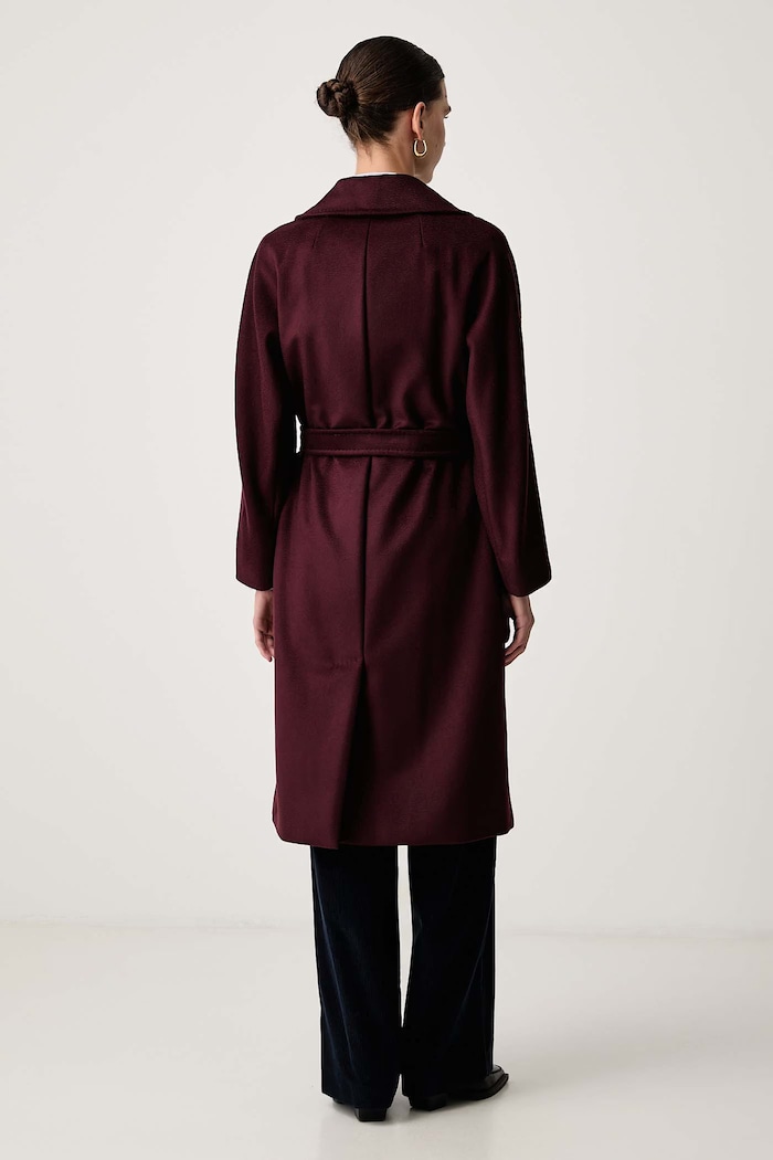 Oblečenie Weekend Max Mara Plášť dámsky vlnený WKDRESINA 2625016102600 burgundské