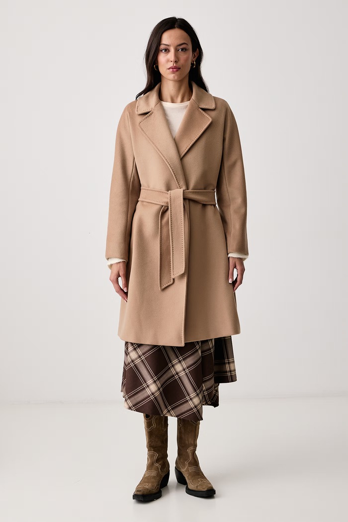 Weekend Max Mara Płaszcz damski wełniany WKDPEDALE beżowy 2625016092600