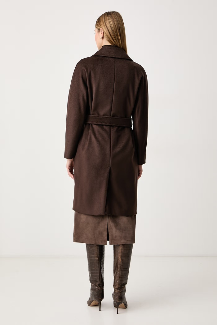 Odzież Weekend Max Mara Płaszcz damski wełniany WKDPEDALE 2625016092600 brązowy