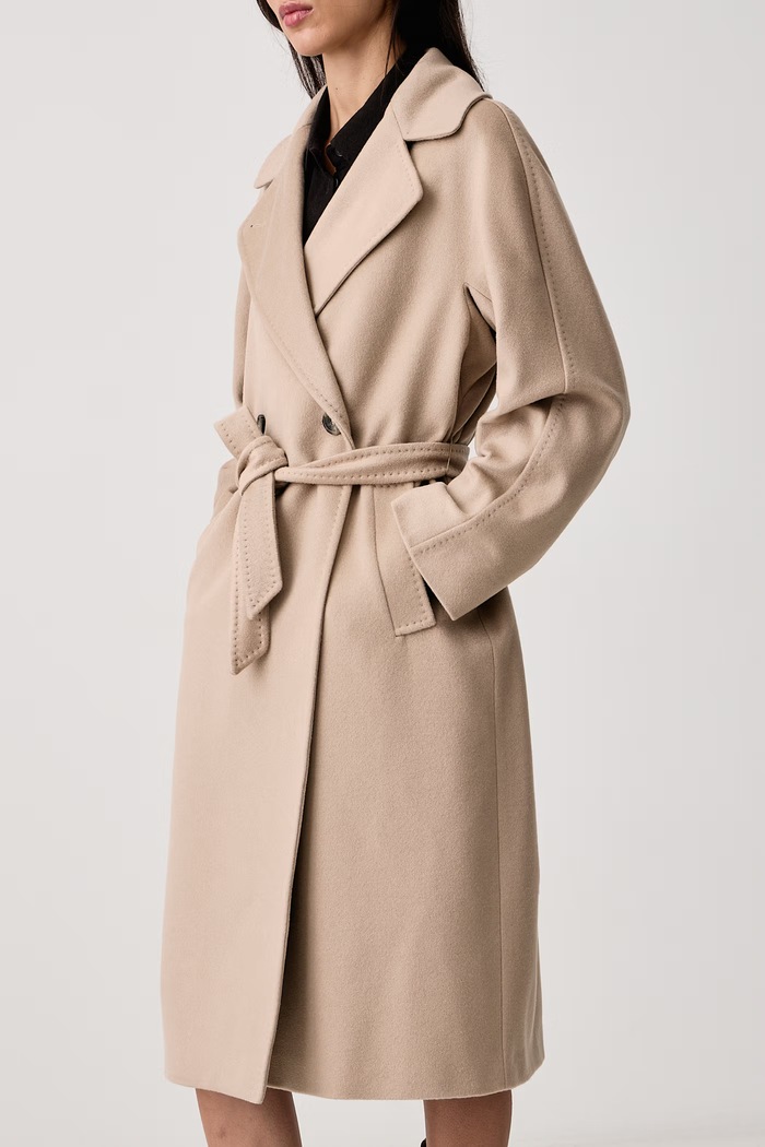 Płaszcz damski kaszmirowy WKDCASCIA Weekend Max Mara 2625016082600 beżowy