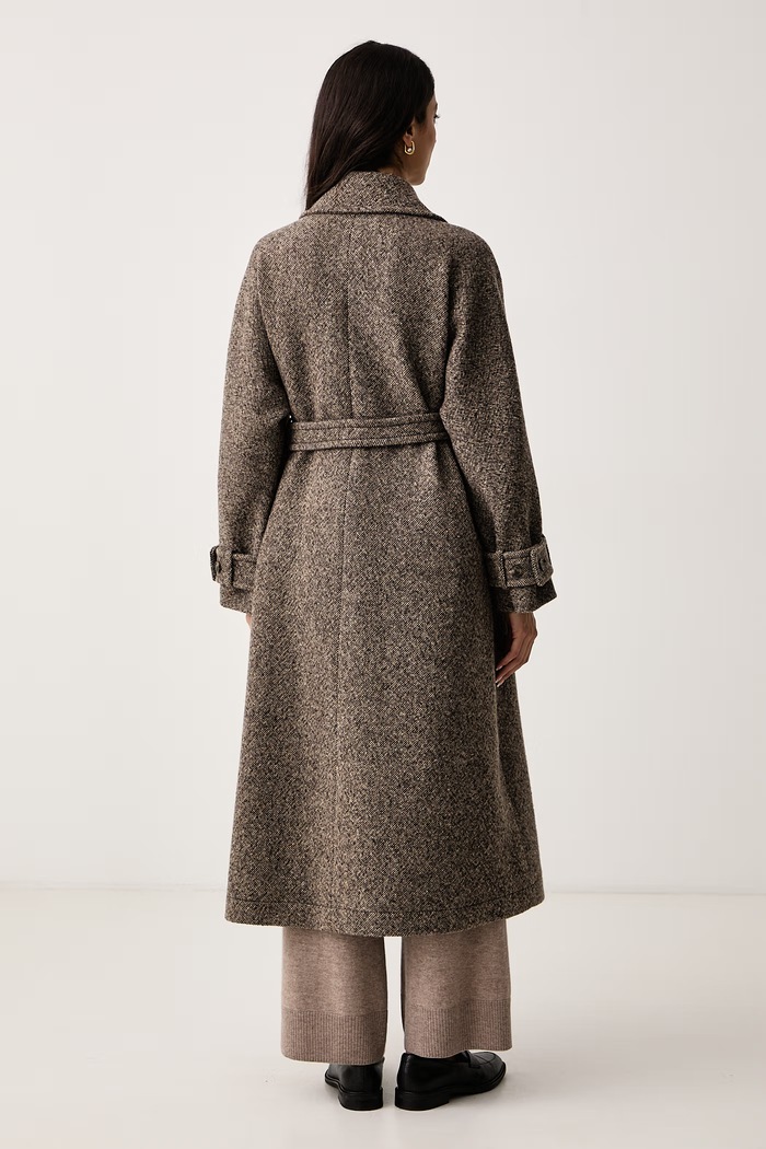 Odzież Weekend Max Mara Płaszcz damski wełniany WKDTEMA 2625016042600 brązowy