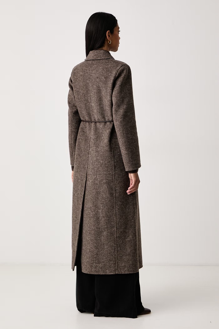 Odzież Seventy Venezia Płaszcz damski z wełną CP0592.150992 brązowy