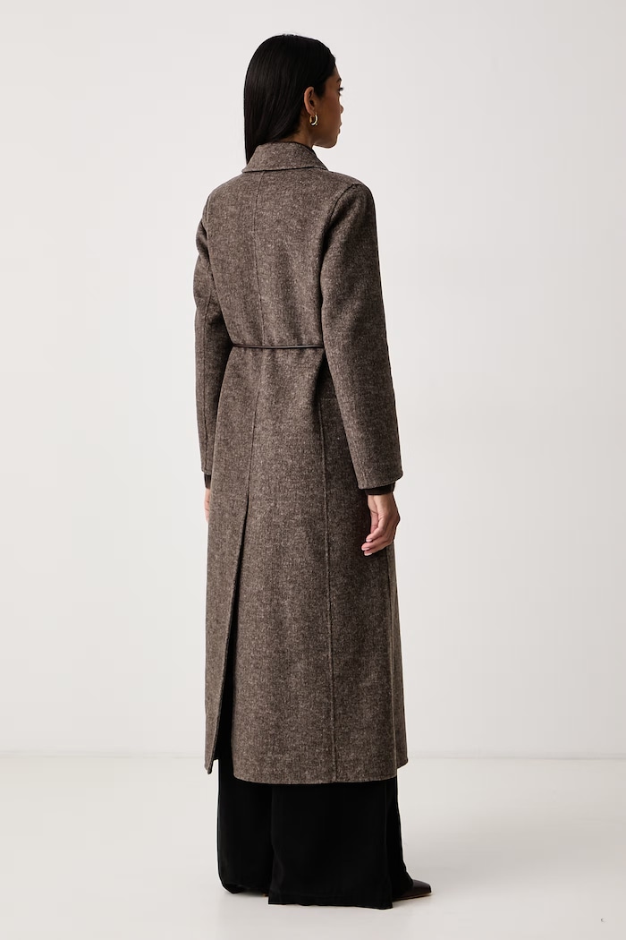 Odzież Seventy Venezia Płaszcz damski z wełną CP0592.150992 brązowy