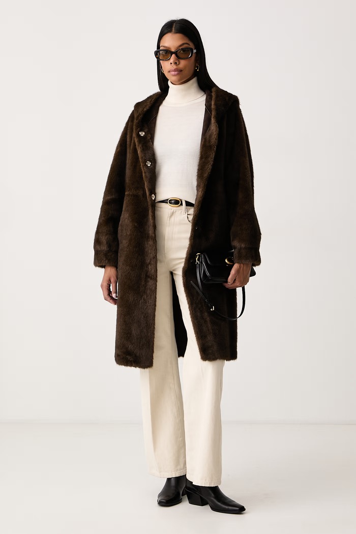 Seventy Venezia Płaszcz damski PE0270.520302 brązowy AW26