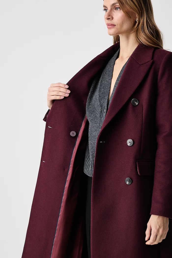 Tommy Hilfiger Cappotto elegante da donna con lana WW0WW51525