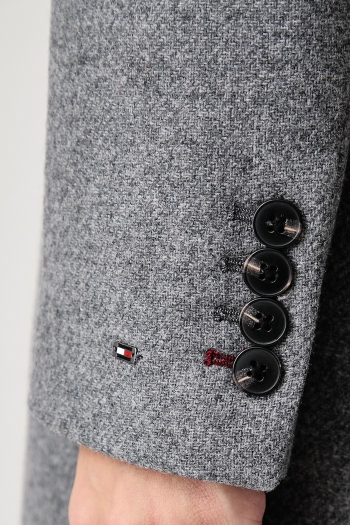 Plašč ženski z volno Tommy Hilfiger siva WW0WW53698