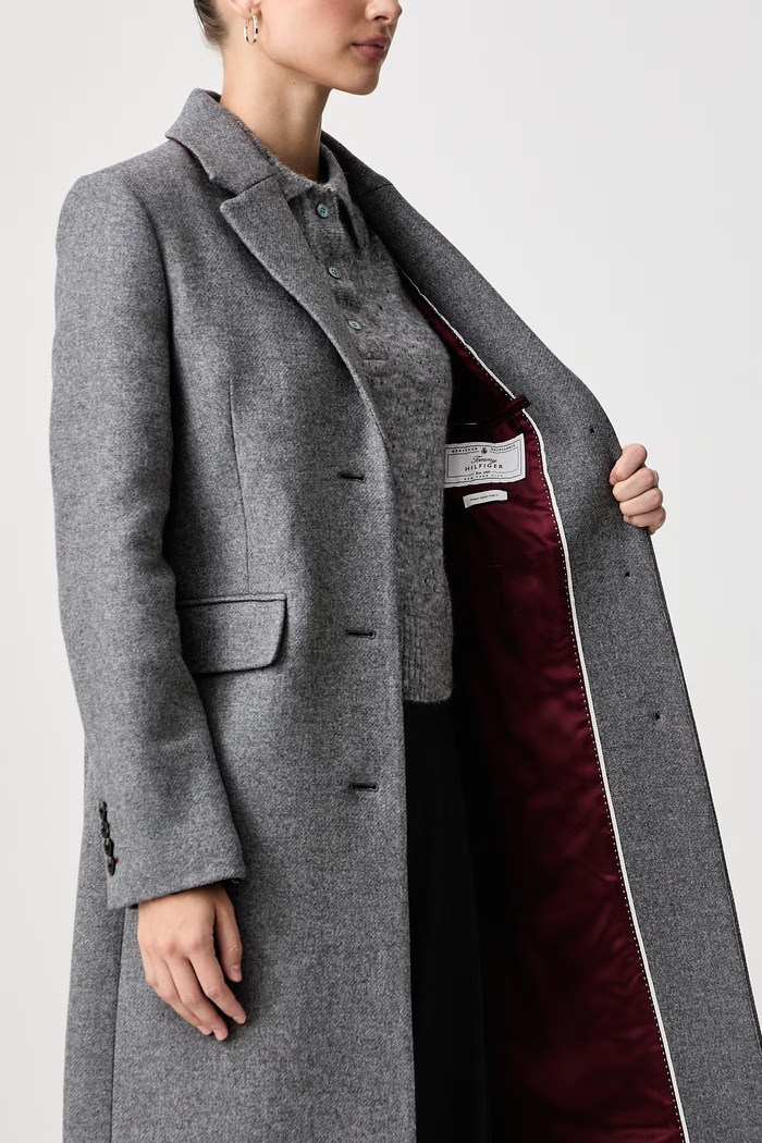 Tommy Hilfiger Plašč ženski z volno WW0WW53698