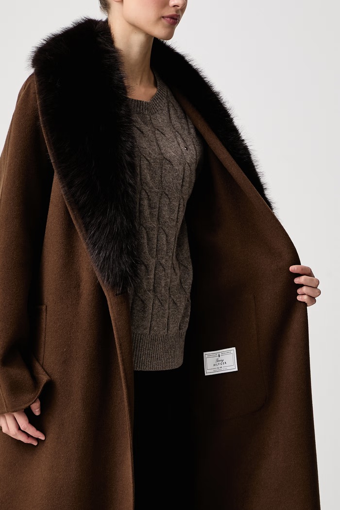 Tommy Hilfiger Plašč ženski z volno WW0WW51105