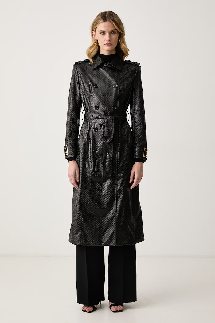 Elisabetta Franchi Płaszcz damski czarny SP01467E2