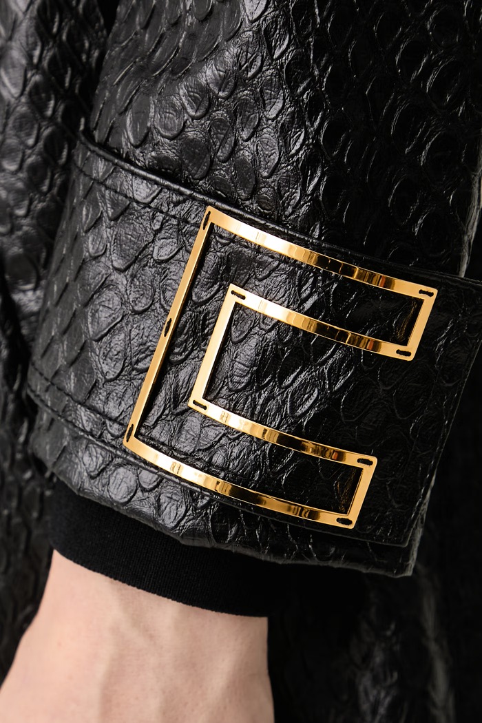 Płaszcz damski Elisabetta Franchi czarny SP01467E2