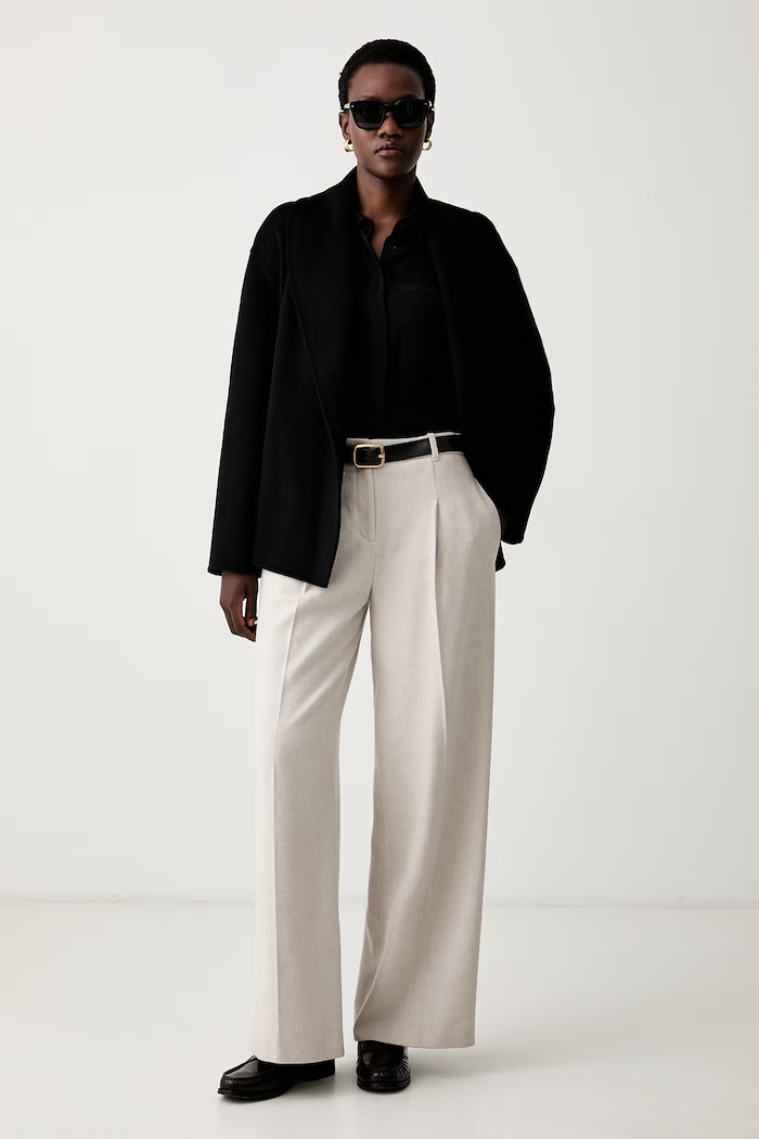 Calvin Klein krátký kabát dámský s vlnou LV044H518G černá AW26
