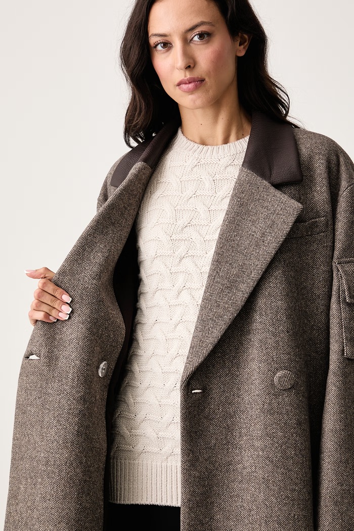 Armani Exchange Kaput za žene s vunom XW002451.AF26075
