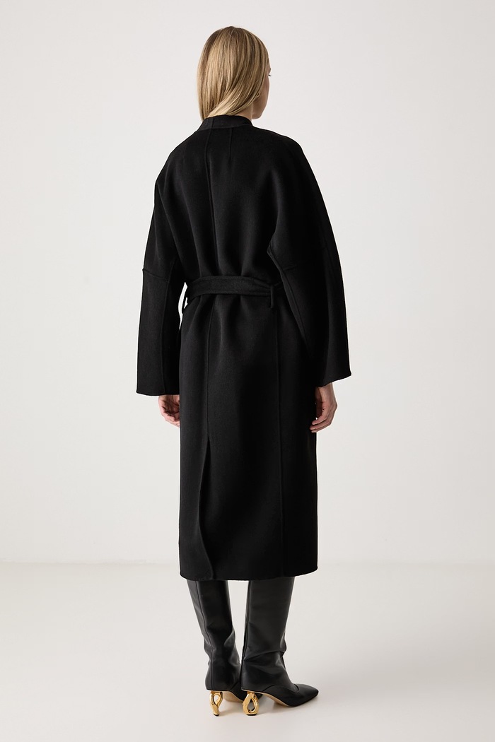 Abbigliamento Sisley Cappotto da donna con lana 2X9FLN07D nero
