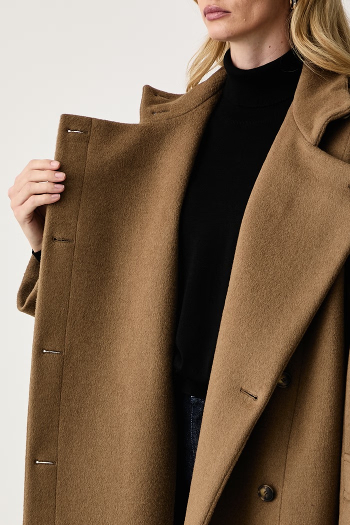 Trussardi Płaszcz dwustronny damski z wełną 0007A000450N