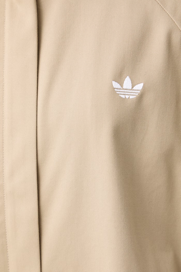 Płaszcz damski z bawełną adidas Originals beżowy LG4288