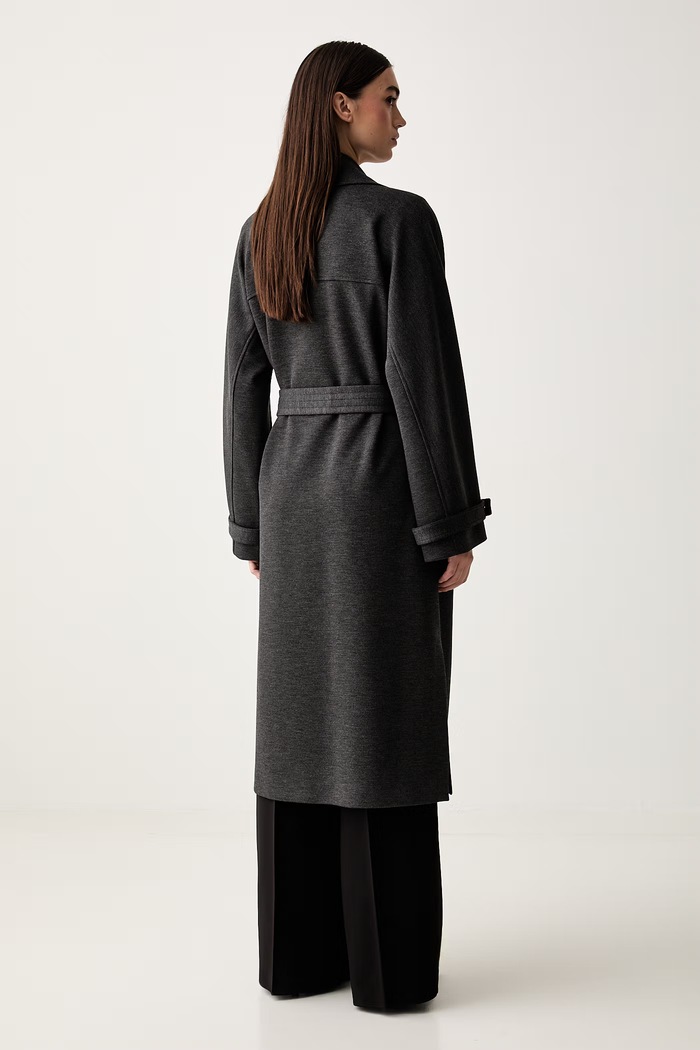 Odzież MM by Max Mara płaszcz damski z wiskozą MMLESPOSTO 2626906037600 czarny