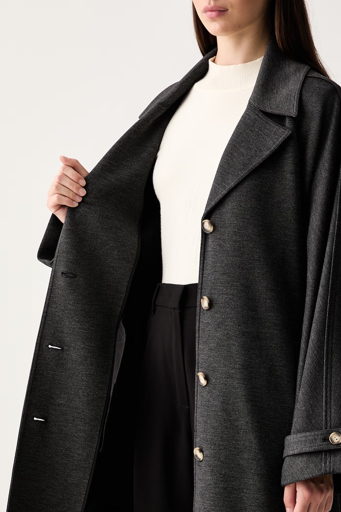 MM by Max Mara płaszcz damski z wiskozą MMLESPOSTO 2626906037600