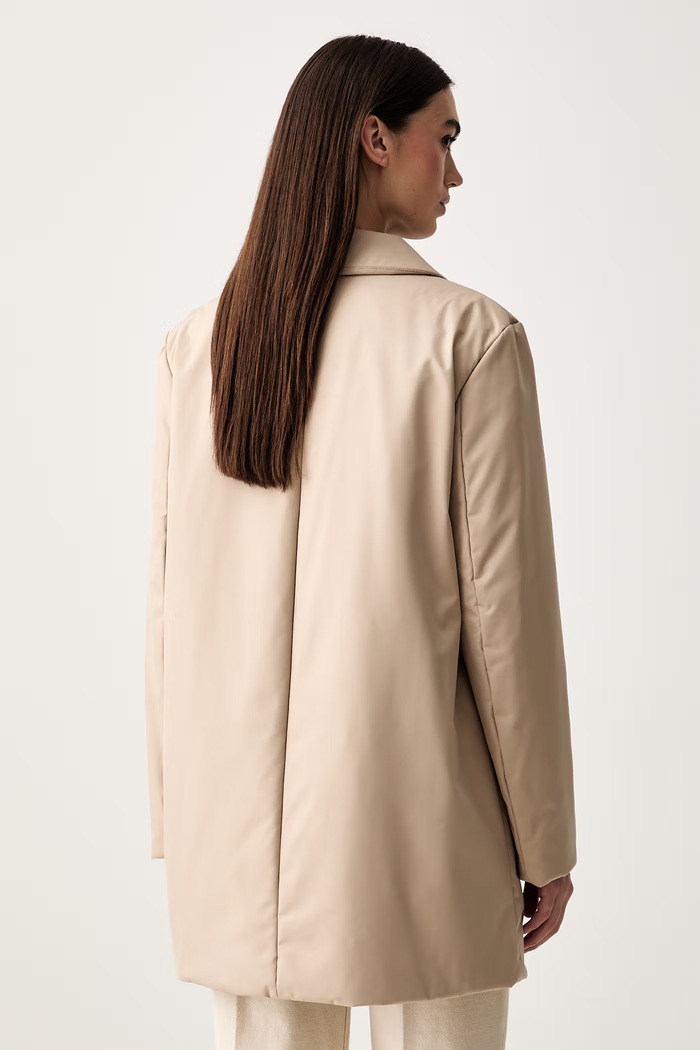 Odzież MM by Max Mara płaszcz damski MMLESODO 2626496017600 beżowy