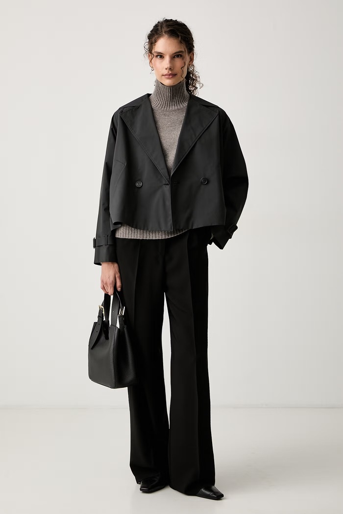 Weekend Max Mara Krótki trencz damski WKDBOERO 2625026011600 czarny AW26