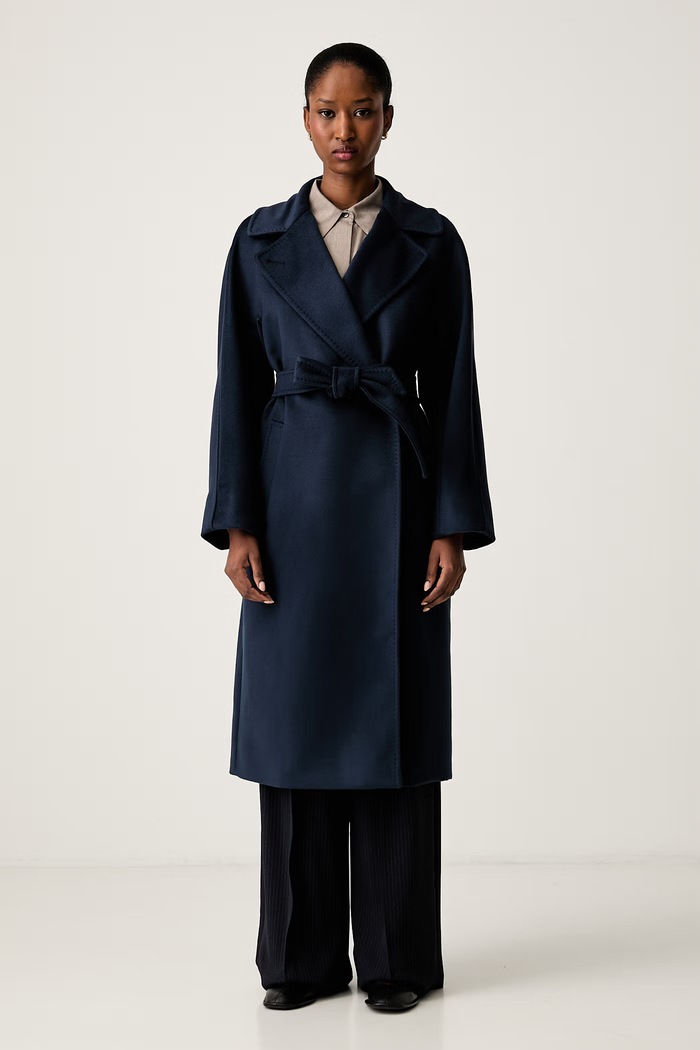 Weekend Max Mara пальто жіноче вовняне WKDRESINA темно-синій 2625016021600