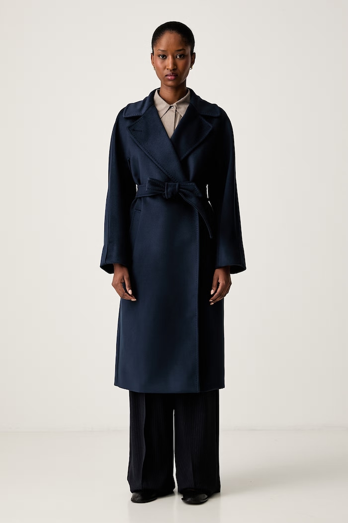 Weekend Max Mara пальто жіноче вовняне WKDRESINA темно-синій 2625016021600