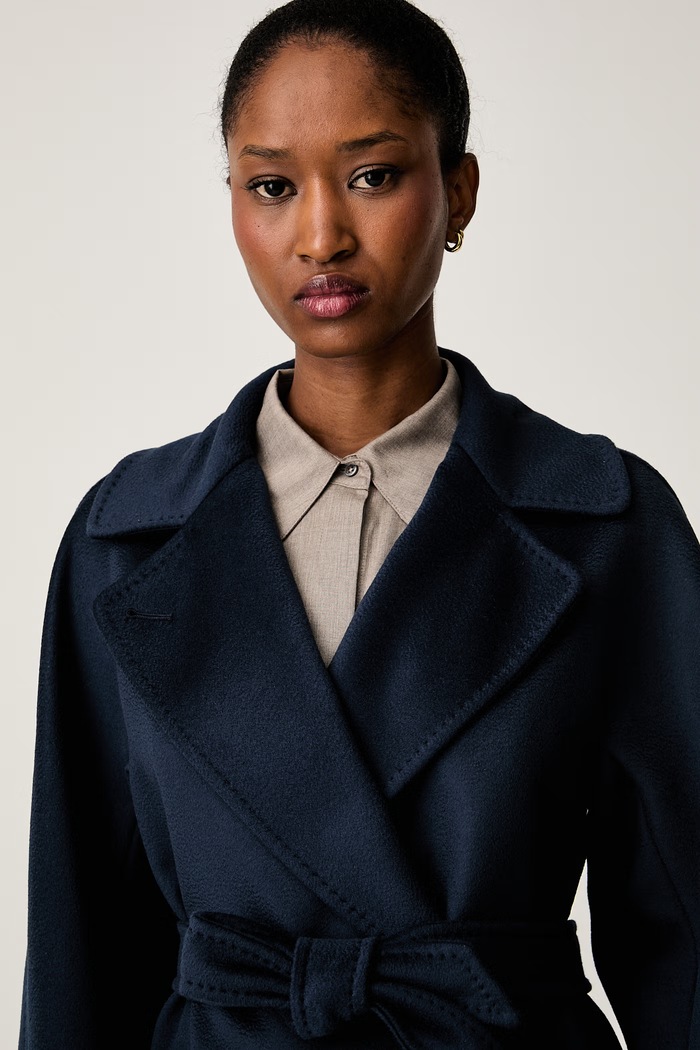 Weekend Max Mara пальто жіноче вовняне WKDRESINA темно-синій 2625016021600