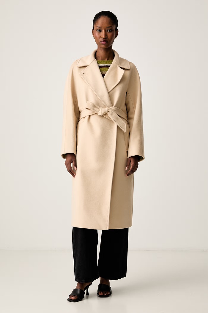 Weekend Max Mara пальто жіноче вовняне WKDRESINA бежевий 2625016021600