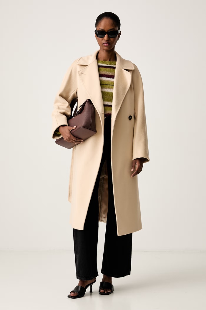 Weekend Max Mara пальто жіноче вовняне WKDRESINA 2625016021600 бежевий AW26