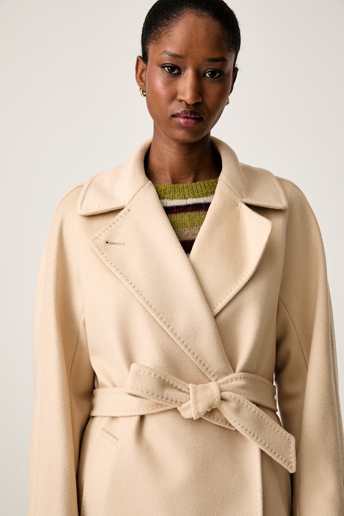 Weekend Max Mara пальто жіноче вовняне WKDRESINA бежевий 2625016021600