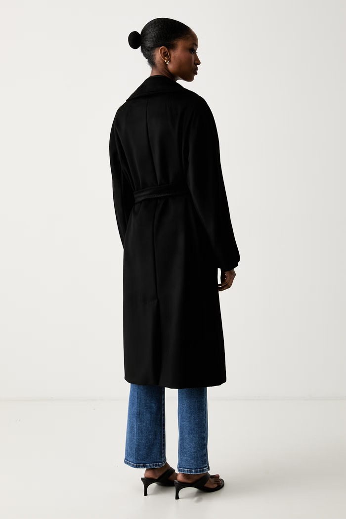 Odzież Weekend Max Mara płaszcz damski wełniany WKDRESINA 2625016021600 czarny