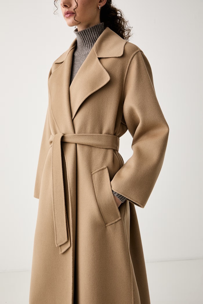 Płaszcz damski wełniany WKDOPEROSO Weekend Max Mara 2625016011600 beżowy