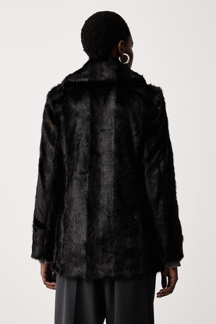 Oblečenie Zadig&Voltaire Kabát z umelej kožušiny dámsky FLEUR WWCO01266 čierna