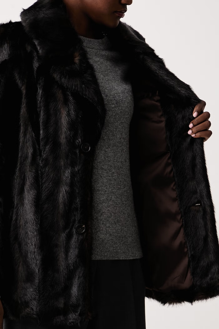 Zadig&Voltaire Kabát z umelej kožušiny dámsky FLEUR WWCO01266