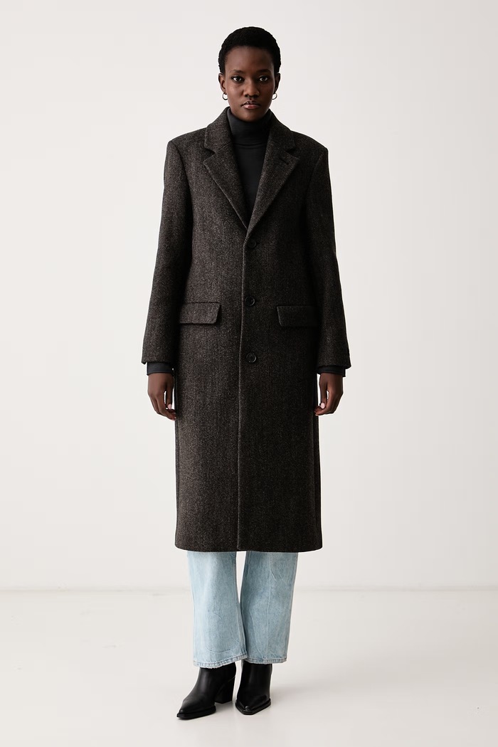 Zadig&Voltaire Kaput za žene s vunom MIO smeđa WWCO01264